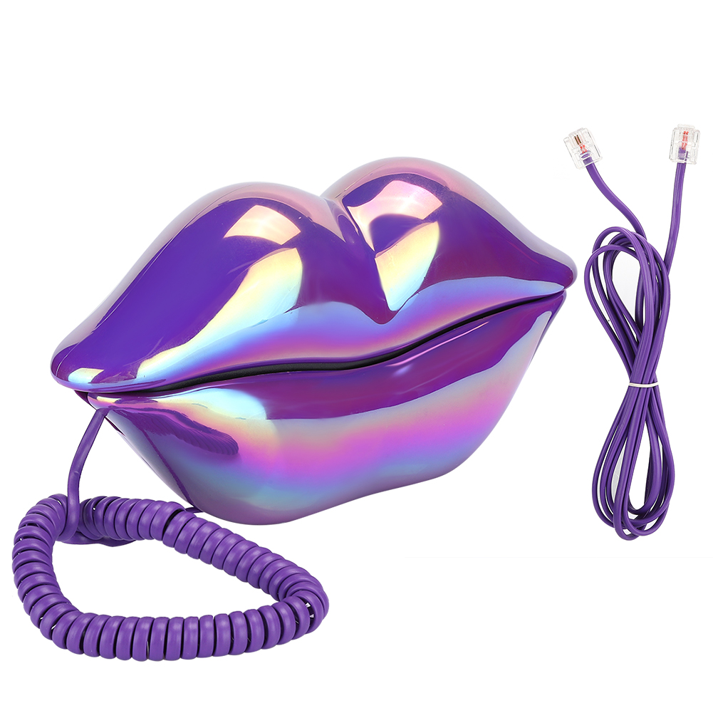 Lips Phone Red Bocca Telefono, WX 3061 Wired Novità Cute Sexy Lip Phone, con Filo a Forma di Labbro Telefono Fisso da Scrivania Telefono con Filo per Home Hotel Office Decor Gift(Grande