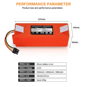 Batterie de robot aspirateur pour Roborock S7 <span class=keywords><strong>S6</strong></span> <span class=keywords><strong>MaxV</strong></span> S5 S4 Max S50 S55 S60 E4 E5 E20 E25 E35 E201 T4 T6 T7 T60 T61 T65 E351 - Product Image 3