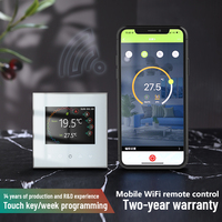 Termostato inteligente WiFi con pantalla táctil LCD Nest Compatible Programable HVAC Android Apple IOS Aplicación de calentamiento de agua para el hogar