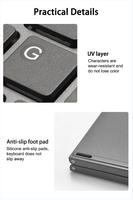 B089T Keyboard BT dapat dilipat, dengan bantalan sentuh angka papan kunci Travel untuk Windows Android Tablet Mini Bt Keyboard nirkabel