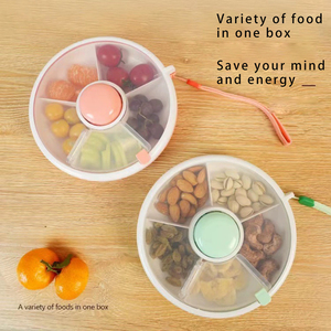 Wholesale Children's 5 Compartment Rotating <b>Snack</b> Tray Pressing Fruit with Dry Goods Seal for Storage & <b>Container</b> - Product Image 4