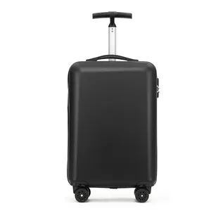 Vente en gros valise grande capacité à quatre roues hommes femmes valise à roulettes simples en aluminium