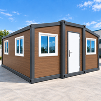 Maison conteneur extensible à double aile avec intérieur spacieux, 40 pieds, transportable, avec salle de bain et cuisine