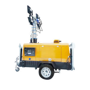 Мобильная всенаправленная осветительная вышка на прицепе с гидравлическим подъемом 9 м, мощностью 400 Вт, дальностью освещения 300 м, двигатель, гарантия 1 год от производителя - Product Image 5