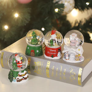 Événement de noël ornement en <span class=keywords><strong>verre</strong></span> ornement d'hiver père noël boule de cristal noël enfants cadeau boule à neige - Product Image 4