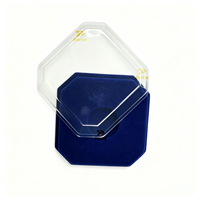 Boîte de présentation transparente anti-poussière avec doublure floquée antichoc, pour l'affichage et la protection à domicile des médailles et des pièces commémoratives