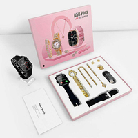 Montre connectée Lady Smartwatch A58 Plus, bracelet en or luxueux et délicat avec diamants, montre connectée sport 6 en 1, coffret cadeau
