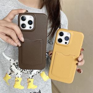 Funda de TPU con diseño de cuero y tarjetero para iPhone 17 16 15 14 13 Pro Max, con bolsillos traseros para tarjetas - Product Image 3
