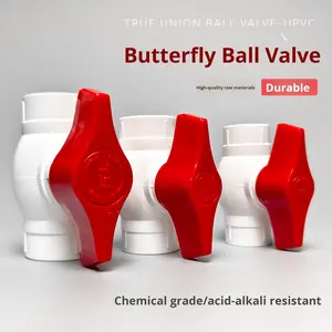 Tianyan Hogedrukbestendige Upvc Kogelkraan Watertoevoer Plastic Vlinderpoort Klep Visaquarium Accessoires - Product Image 4