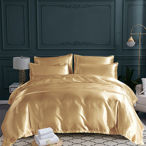 Juego de Ropa de Cama de Tres Piezas de Poliéster de Tejido Liso de Color Sólido con Sábana Plana, Funda de Edredón y Fundas de Almohada para Europeo - Product Image 6