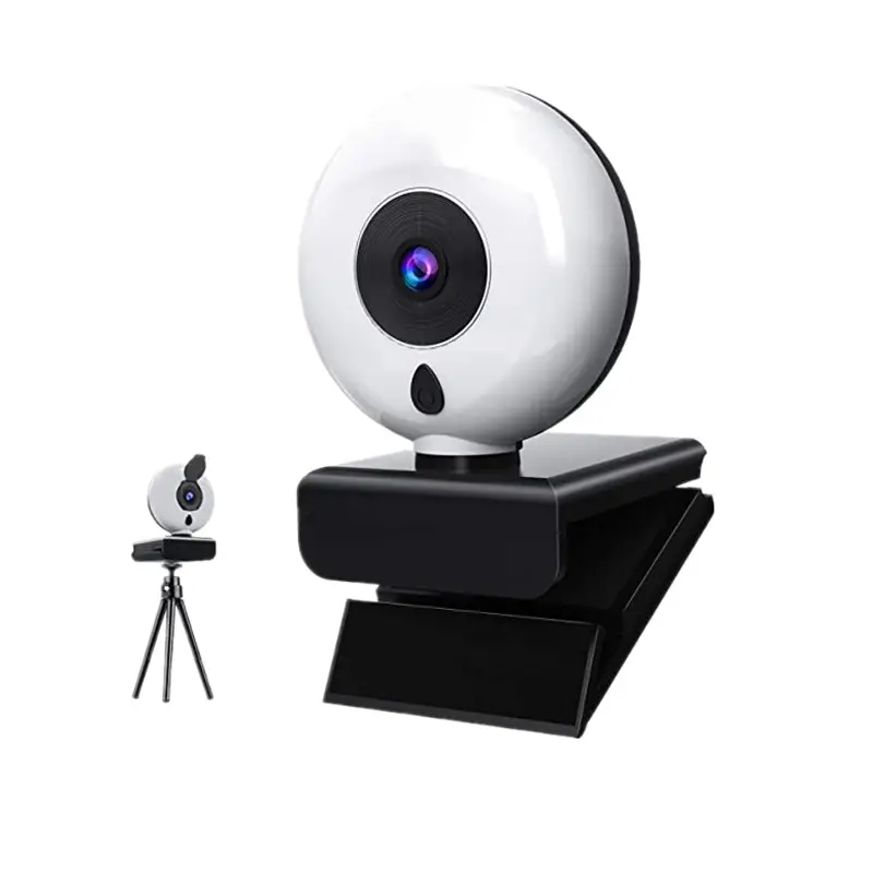 Webcam HD Caméra Réglable Luminosité Beauty Cam Lumière Pour Ordinateur Portable Portable Vidéo En Direct 2K Stream Avec Lumière Webcamera