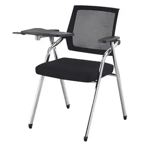 Эргономичный сетчатый чехол для подушки с поддержкой спины и письменным планшетом, удобный черный сетчатый компьютерный стул для домашнего обучения