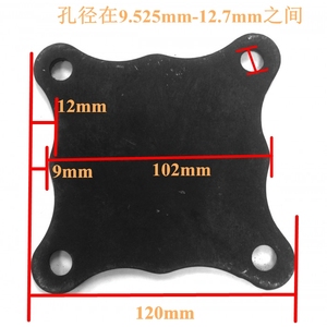 OUYA Wrought Iron Laser Cut 120mm Square Base Plates for Garden Driveway Gates Fence Accessories Steel Frame Railing <strong>Post</strong> <strong>Fixing</strong> - Product Image 2