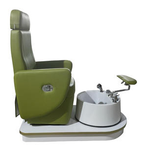New Green Electric Glass Spa Massage Foot Pedicure <b>Chair</b> with Customizable Colors Drainage Pump with Colorful Lights - Product Image 4