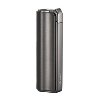 Briquet à allumage par pression en métal avec logo personnalisé, résistant au vent, flamme bleue, briquet à butane gonflable pour cigarettes, cigares, accessoires de fumeur