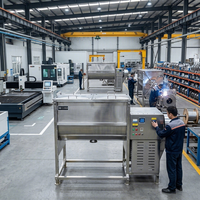 Mélangeur horizontal - Sélection du modèle - Puissance 5 kW - Capacité 1000 L - Homogénéisateur pour produits chimiques et transformation alimentaire