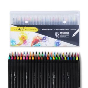 Coffret cadeau : 48 stylos pinceaux aquarelles de qualité supérieure, hautement estompables, sans traces, marqueurs aquarelles, valeur incroyable - Product Image 3