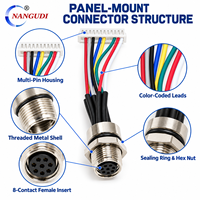 Connecteur circulaire M8 étanche IP67 à 5 broches en cuivre PVC pour automobile sur mesure