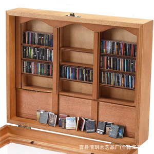 Wooden <b>Mini</b> Bookshelf Solid Paulownia Wood Rectangle <b>Desk</b> Decoration For Office Study Storage Organizer Minimalist Design - Product Image 4