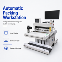 Machine d'emballage automatique de sacs postaux en polyéthylène avec moteur, système d'étiquetage et d'impression de qualité alimentaire pour l'e-commerce et la logistique