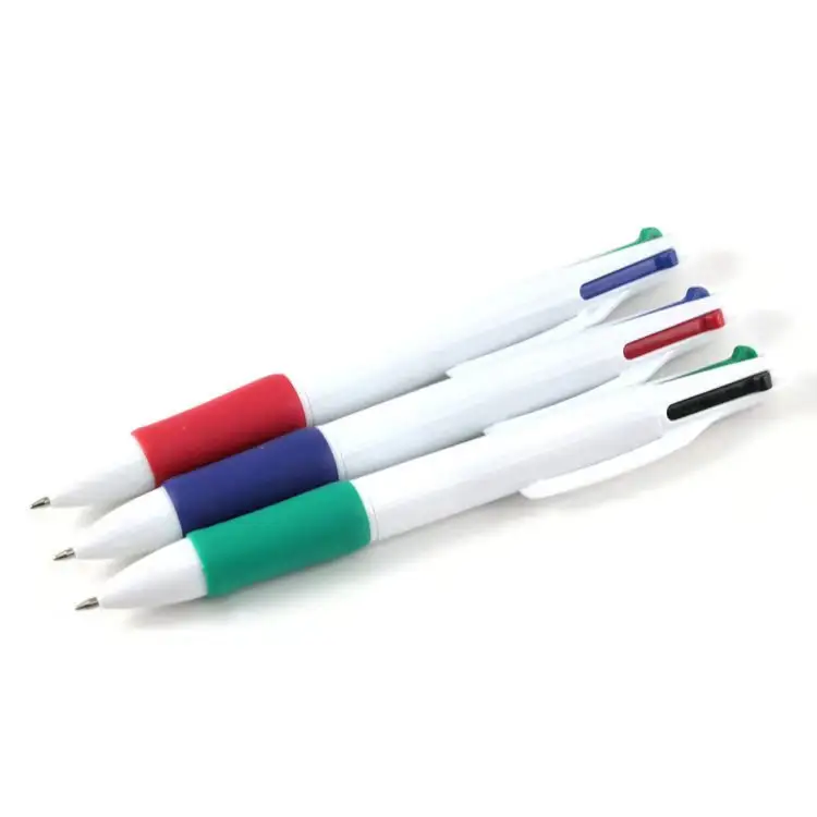 Рекламные 4 цвета красный черный зеленый синий шариковая ручка пластиковые шариковые ручки для студентов