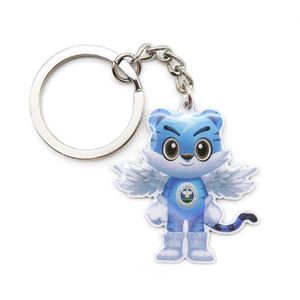 Porte-clés en métal personnalisé en émail souple en forme de cœur avec code QR, impression typographique, design personnalisé pour le marketing d'entreprise - Product Image 5