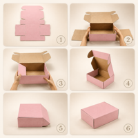 Rosa Verpackungsbox Kundenspezifisch Bedruckte Kartons für Kosmetik Parfüm Versand Großhandel Lieferant Fabrik Logo-Design
