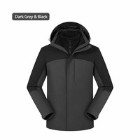 Veste robuste 3 en 1 à coque rigide, résistante à l'abrasion (plus de 40 000 frottements), imperméable, vêtements de randonnée en plein air, doublure amovible