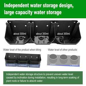 Hộp Rừng Bằng Sáng Chế Tự Tưới Nước Dọc Vườn Trồng Nồi Treo Nhựa <span class=keywords><strong>Container</strong></span> Cho Nhà Chậu Hoa Treo Tường Dọc - Product Image 3