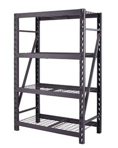 Estantería Metálica Ajustable de 4 Niveles para Almacenamiento <span class=keywords><strong>en</strong></span> Almacén, Resistente, con Recubrimiento <span class=keywords><strong>en</strong></span> Polvo, 48x24x72 pulgadas - Product Image 4