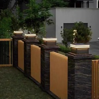 Pilier de Jardin Extérieur Clôture Poteau de Porte Cour Villa Paysage Décoration Solaire LED Lumière IP65 Lampe de Pilier de Porte