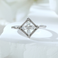 Bijoux en argent classique S925 pour femmes mode goutte d'eau Zircon avec placage au rhodium pour cadeau Joyas De Plata 925