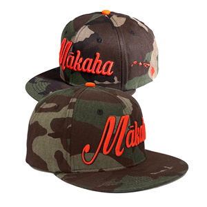 क्लासिक कस्टम बनाया गया 6-पैनल कैमो हिप हॉप 3 डी कढ़ाई स्नैपबैक कैप फ्लैट ब्रिम स्पोर्ट्स कैप थोक - Product Image 1
