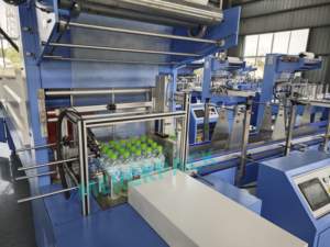 自動PE PETプラスチックフィルムシュリンクストレッチヒートラッピング包装機ラッパーボトル水コーラビール生産ライン - Product Image 5