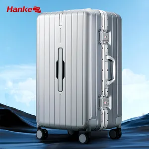 Materiale PC grande capacità Travelling borse in lega di alluminio telaio Trolley Set valigia borse di lusso valigie su ruote