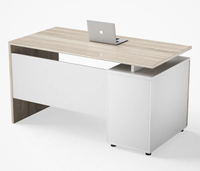 Bureau d'ordinateur moderne à plateau flottant, poste de travail pour personnel avec tiroirs verrouillables pour suite