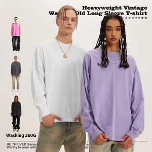 <span class=keywords><strong>เสื้อ</strong></span><span class=keywords><strong>ยืด</strong></span>ผู้ชายทรงหลวมผ้าฝ้ายแท้แฟชั่นวินเทจซักแขนยาวแบบออกแบบได้ตามสมัยนิยม - Product Image 5