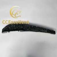 Kit de garnitures intérieures de remplacement en fibre de carbone forgée avec des paillettes vertes pour Ford Mustang S650 2024+