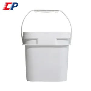 Good Quality Unbreakable New Pp Material 5l 10l Square Plastic Food Grade Bucket With Lids