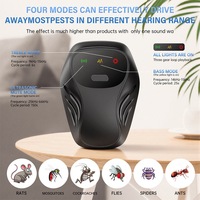 Répulsif Ultrasonique Anti-Nuisibles à Double Haut-Parleur, 4 Modes, Fréquence Variable, à Brancher – Contre Rats, Mouches, Fourmis, Araignées, Cafards, Moustiques