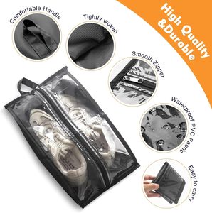 Large Multi-color Reusable Eco-friendly <b>Waterproof</b> Nylon Shoe <b>Bags</b> Men Women <b>Drawstring</b> Closure Portable Travel Organizer <b>Bag</b> - Product Image 4