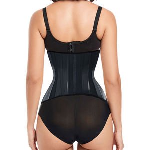 Langqin Plus Corset amincissant en latex givré avec fermeture à agrafes, écologique, respirant, compression à contrôle moyen - Product Image 3