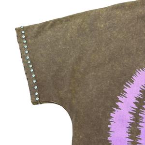 Camiseta personalizable de algodón 100% para hombre, lavada con ácido, desgastada, DTG, garra pesada, taladro, gráfico, estilo callejero, tejido de gran tamaño - Product Image 5