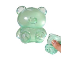 Transparenter Plastik-Bär Quetschspielzeug Simulations-Fidget-Spielzeug für Schreibtisch-Stressabbau und Partygeschenk Unisex ab 14 Jahren