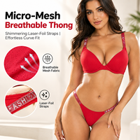 G-string Tak Terlihat dengan Potongan Laser dan Pinggiran Terikat, Seperti Kulit Kedua, Lembut, Nyaman, Bernapas, untuk Musim Panas, Pantai, Yoga, Lingerie Wanita
