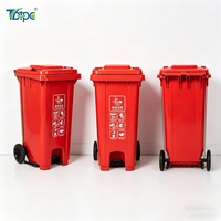 Poubelles à roulettes en promotion 100L 120L 240L, poubelles à pédale en plastique, conteneurs à déchets en plastique avec roues