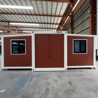 Bloc de buanderie et de douche publique prêt à l'emploi pour les camps de réfugiés et les sites de secours, maison conteneur extensible