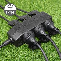 CE-Zertifizierte 6-fach C15 Außensteckdosenleiste mit IP44 Gummi-Eurostecker für Heim- und Industriegebrauch 16A Nennstrom