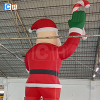 Modèles de Père Noël gonflables géants personnalisés de 7,5 m pour les décorations de Noël