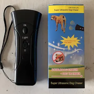 Penjualan terlaris elektronik ultrasonik perangkat Anti gonggongan LED ultrasonik Repeller untuk anjing